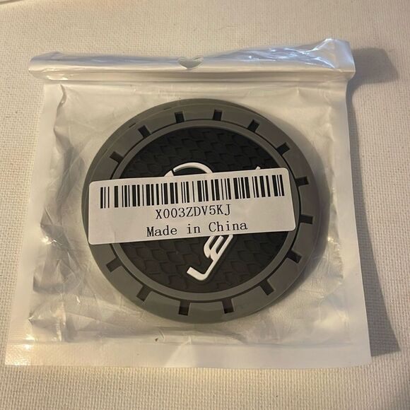 Lexus car cup Coasters in black and gray with logo Set of 2 NWT - Picture 5 of 5